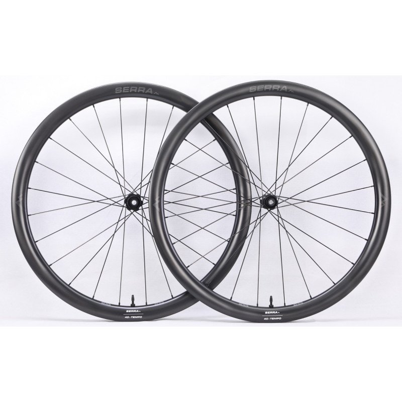 Serra - Pair of carbon wheels - TEMPO 40 - 1290g - Disc
